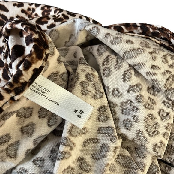 Leopard Print Lace Trim Mini Sleep Chemise - Picture 9 of 11